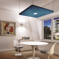 Akustikpaneele, Deckensegel und Akustikschirme optimieren die Raumakustik